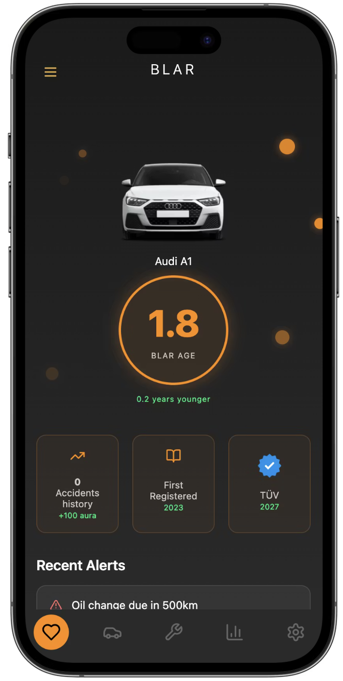 iPhone car health app